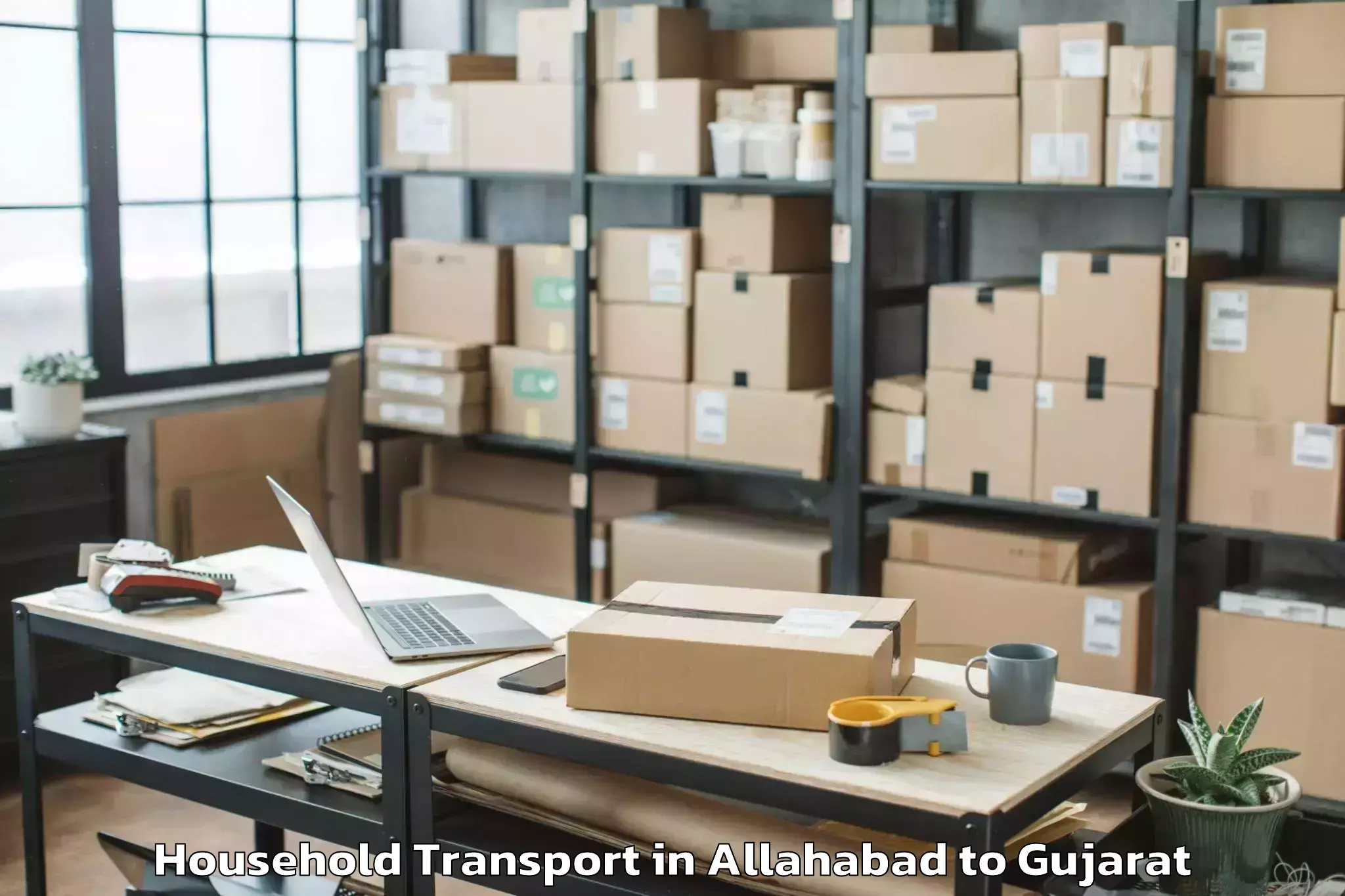 Allahabad to Dhrol Household Transport Booking